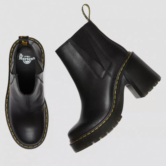 NWT Dr. Marten Spence Leather Flared Heel Chelsea Boots - Picture 3 of 15